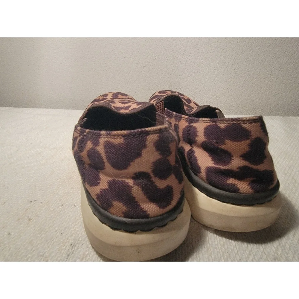 Ariat Canvas Flats Ryder Leopard‎ Print Women's 9B Slip On Shoes EU 40M